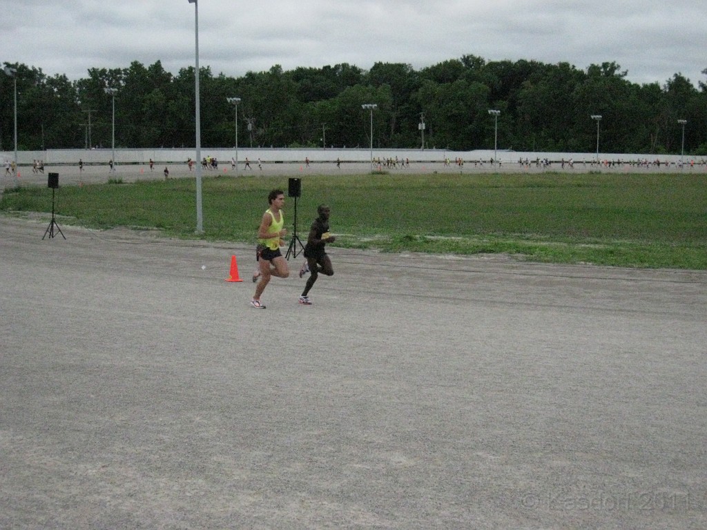 Solstice Run 2011 10M 023.JPG - The 2011 Solstice 10 Mile race in Northville Michigan. Once around the horse race track then through the neighbourhoods. Finish in the park downtown.